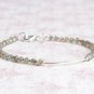Labradorite Rondelle 3mm Faceted beads adjustable stacking bracelet | STK-3869
