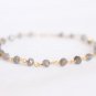 Labradorite Rondelle 3mm Faceted beads adjustable stacking bracelet | STK-3880