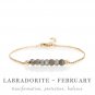 Labradorite Rondelle 4mm Faceted beads adjustable stacking bracelet | STK-3894