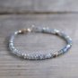 Labradorite Rondelle 3mm Faceted beads adjustable stacking bracelet | STK-3903