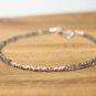Labradorite Rondelle 3mm Faceted beads adjustable stacking bracelet | STK-4002