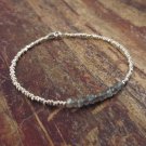 Labradorite Rondelle 3mm Faceted beads adjustable stacking bracelet | STK-4011