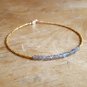 Labradorite Rondelle 3mm Faceted beads adjustable stacking bracelet | STK-4012