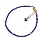 Lapis Lazuli Round 2.5mm Faceted beads adjustable stacking bracelet | STK-4151