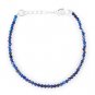 Lapis Lazuli Round 2.5mm Faceted beads adjustable stacking bracelet | STK-4164