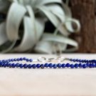 Lapis Lazuli Round 2.5mm Faceted beads adjustable stacking bracelet | STK-4246