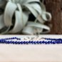 Lapis Lazuli Round 2.5mm Faceted beads adjustable stacking bracelet | STK-4246