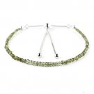 Moldavite Rondelle 3-4mm Faceted beads adjustable stacking bracelet | STK-4588