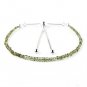 Moldavite Rondelle 3-4mm Faceted beads adjustable stacking bracelet | STK-4588