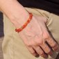 Multi Carnelian Round 6mm Smooth beads adjustable stacking bracelet | STK-4711