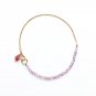 Pink Amethyst Round 2.5mm Smooth beads adjustable stacking bracelet | STK-5072