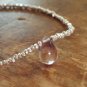 Pink Amethyst Drop 12x6mm Smooth beads adjustable stacking bracelet | STK-5077