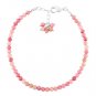 Pink Rhodonite Round 3mm Faceted beads adjustable stacking bracelet | STK-5119