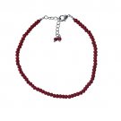 Red Jasper Round 2.5-3mm Faceted beads adjustable stacking bracelet | STK-5330