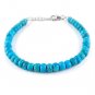 Turquoise Rondelle 3-5mm Faceted beads adjustable stacking bracelet | STK-5566