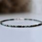 African Turquoise Pipe 2mm Smooth beads adjustable stacking bracelet | STK-0033