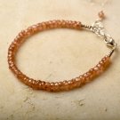 Andalusite Rondelle 3.5mm Faceted beads adjustable stacking bracelet | STK-0545