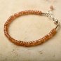 Andalusite Rondelle 3.5mm Faceted beads adjustable stacking bracelet | STK-0545