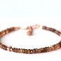 Andalusite Rondelle 3.5mm Faceted beads adjustable stacking bracelet | STK-0547