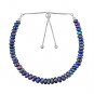 Black Opal Rondelle 3-5mm Faceted beads adjustable stacking bracelet | STK-1169