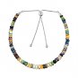 Black Opal Rondelle 3-4mm Faceted beads adjustable stacking bracelet | STK-1170