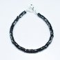 Black Spinel Tyre 3-3.5mm Faceted beads adjustable stacking bracelet | STK-1263