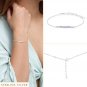 Blue Lace Agate Round 3mm Faceted beads adjustable stacking bracelet | STK-1622