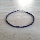 Blue Sapphire Round 2.5mm Faceted beads adjustable stacking bracelet | STK-1678