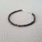 Blue Tiger'S Eye Round 4mm Smooth beads adjustable stacking bracelet | STK-1737