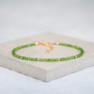 Chrome Diopside Round 2mm Faceted beads adjustable stacking bracelet | STK-1989