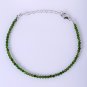 Chrome Diopside Round 3mm Faceted beads adjustable stacking bracelet | STK-1999