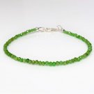 Chrome Diopside Round 3mm Faceted beads adjustable stacking bracelet | STK-2005