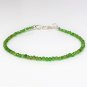 Chrome Diopside Round 3mm Faceted beads adjustable stacking bracelet | STK-2005