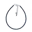Chrysocolla Round 2-2.5mm Faceted beads adjustable stacking bracelet | STK-2038