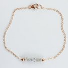Diamond Quartz Fancy 2-3mm Smooth beads adjustable stacking bracelet | STK-2385