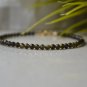 Golden Obsidian Round 3mm Faceted beads adjustable stacking bracelet | STK-3234