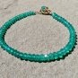 Green Onyx Rondelle 3-4mm Faceted beads adjustable stacking bracelet | STK-3373