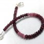 Indian Ruby Rondelle 3-4mm Smooth beads adjustable stacking bracelet | STK-3663