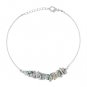 K2 Jasper Uncut Chips 3-5mm Rough beads adjustable stacking bracelet | STK-3786