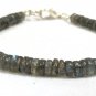 Labradorite Rondelle 4-5mm Smooth beads adjustable stacking bracelet | STK-3838