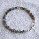 Labradorite Button 3-3.5mm Smooth beads adjustable stacking bracelet | STK-3853
