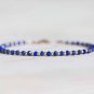 Lapis Lazuli Rondelle 3mm Faceted beads adjustable stacking bracelet | STK-4253