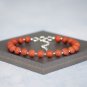 Matte Red Jasper Round 6mm Smooth beads adjustable stacking bracelet | STK-4563