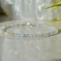 Multi Morganite Round 3mm Faceted beads adjustable stacking bracelet | STK-4787