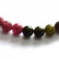 Multi Tourmaline Round 4mm Smooth beads adjustable stacking bracelet | STK-4906
