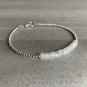 Rainbow Moonstone Pipe 4mm Smooth beads adjustable stacking bracelet | STK-5199