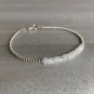 Rainbow Moonstone Pipe 4mm Smooth beads adjustable stacking bracelet | STK-5206