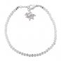 White Topaz Round 2-2.5mm Faceted beads adjustable stacking bracelet | STK-5600