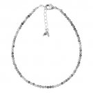 Black Rutile Round 2-2.5mm Faceted beads adjustable stacking bracelet | STK-1199