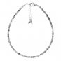 Black Rutile Round 2-2.5mm Faceted beads adjustable stacking bracelet | STK-1199